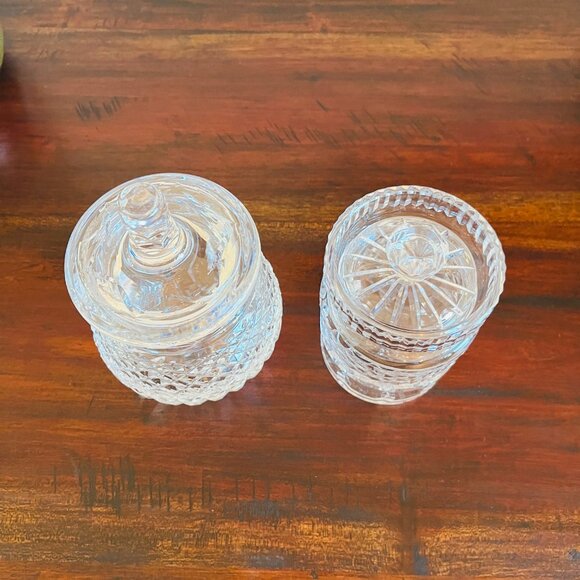 2 - Vintage Waterford Crystal Jam Jelly Honey Jars Lids Lismore Diamond Pattern - Picture 11 of 11